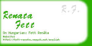 renata fett business card